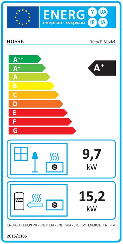 Vedkomfyr med vannkappe 24,9 kW SORT antrasitt
