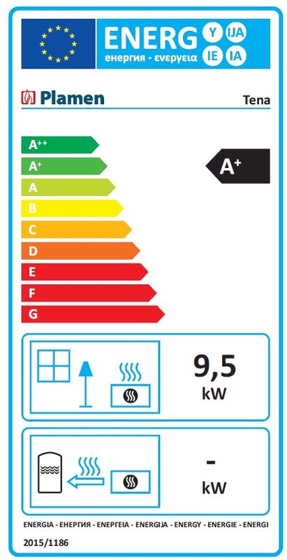 Peisovn Tena med kokeplata 9,5kW støpejern